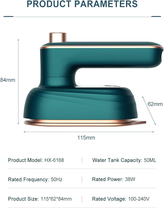 Micro Steam Iron – Portable Dual Mode Dry & Wet Ironing | Fast Heating Mini Iron for Travel & Home