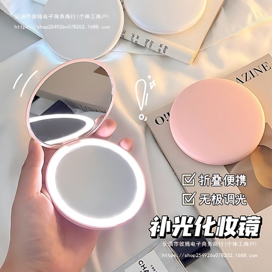 LED Pocket Mirror – Rechargeable with three Led colours